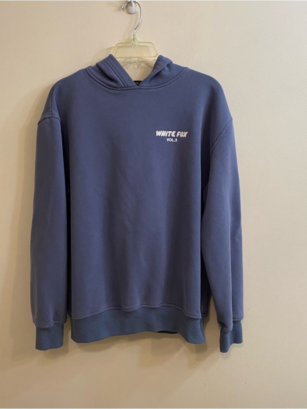 White Fox Vol.3 Women's Oversized Pullover Hoodie Size S/M Ocean Blue/White - Picture 15 of 16